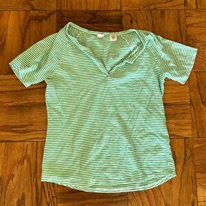 Levi’s size S green and white striped top